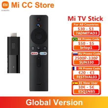 Глобальная версия Xiaomi Mi TV Stick Quad Core HDR 1 ГБ ОЗУ 8 Гб ПЗУ Bluetooth-совместимый Wifi Netflix TV Dongle Google Assistant