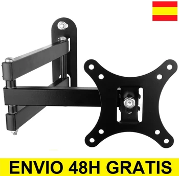

Soporte de pared para tv LCD LED Plasma monitor Giratorio 10" A 27" Inclina 15º