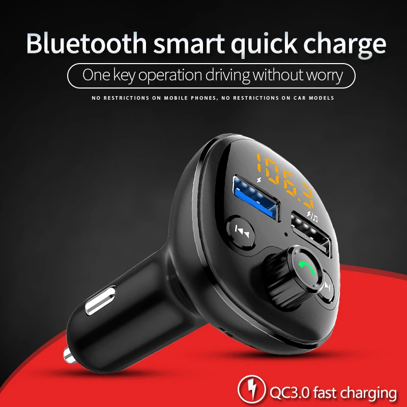 3 0 Автомобильное зарядное устройство USB Bluetooth громкой связи mp3 плеер/телефон на