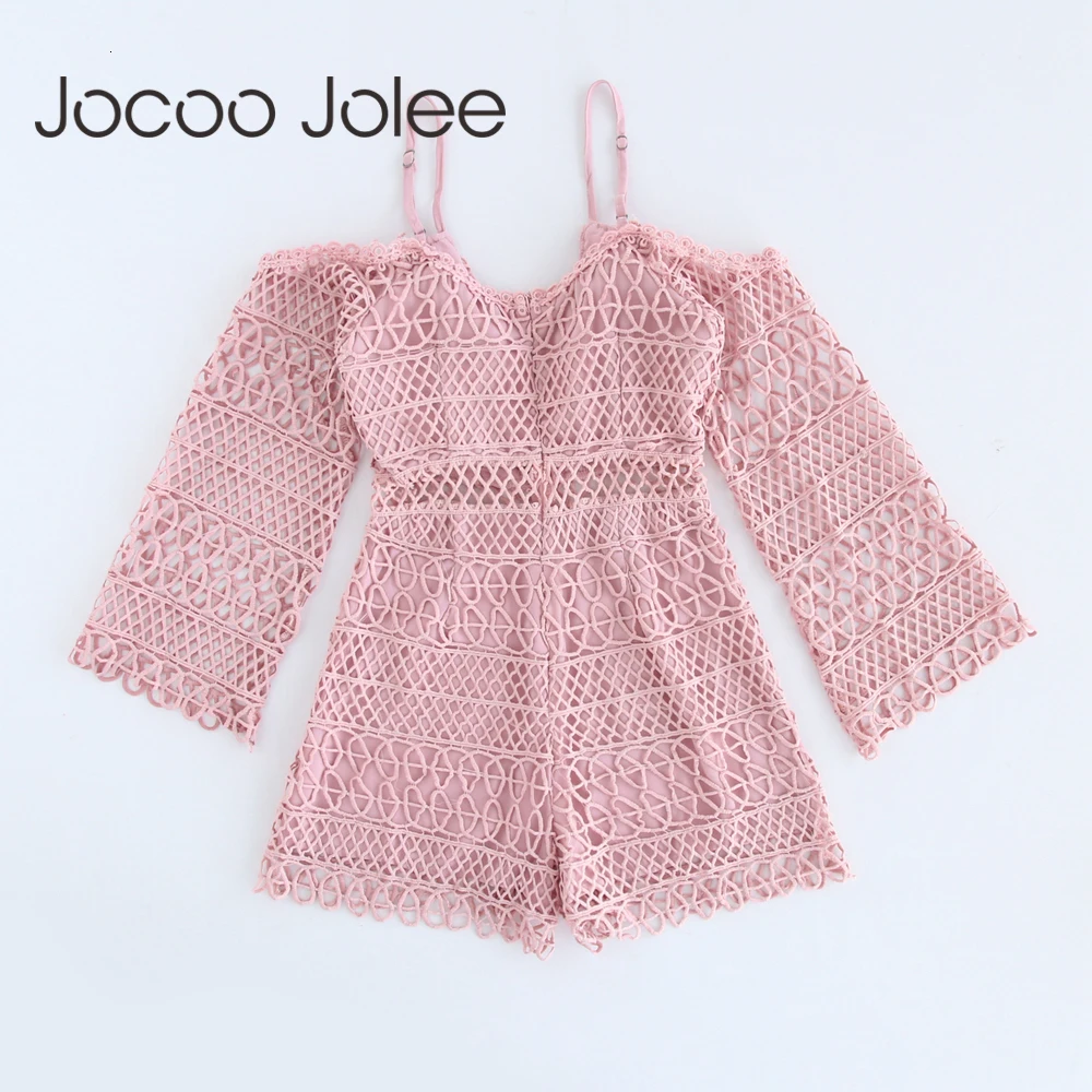 Jocoo Jolee сексуальные женские летние комбинезоны с глубоким v-образным вырезом, дизайн, женские пляжные и Клубные комбинезоны, Новые поступления
