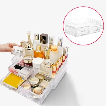 

Cosmetic storage box and jewelry display box super large integrated, three small pumps acrylic cosmetic jewelry display box