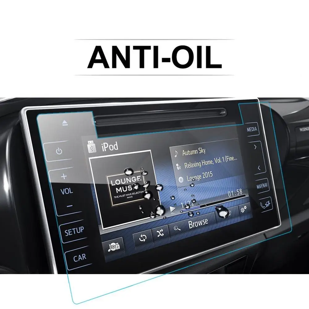 RUIYA протектор экрана для Toyota Hilux VI Touch 2 автомобильный навигационный сенсорный центр дисплей, 9H закаленное стекло экрана Защитная пленка