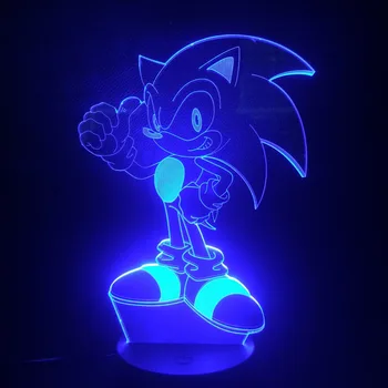 

Game Sonic The Hedgehog Kids LED Night Light Home Decorative Lamp Child Kids Baby Gift 7 Color Changing Desk Lamp Bedside Deco