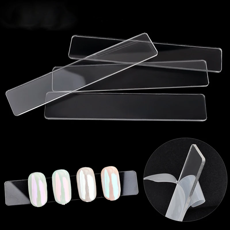 10pcs Acrylic Clear False Nails Tips Display Stand Board Rectangle UV Gel Polish Practice Tool Nail Art Works Displays Bar Strip| | - AliExpress