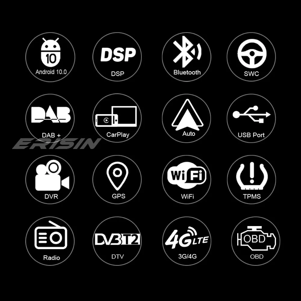 DAB CarPlay Android 10 GPS Autoradio TOYOTA COROLLA EX RAV4 VIOS VITZ HILUX DVR 