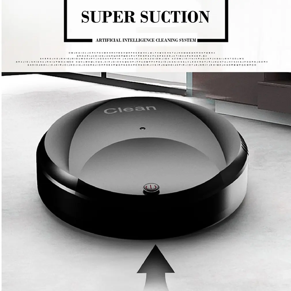 Ultra Thin Design USB Charging Smart Microfiber Auto Robotic Mop Floor Robot Vacuum Cleaner Cleaning Device