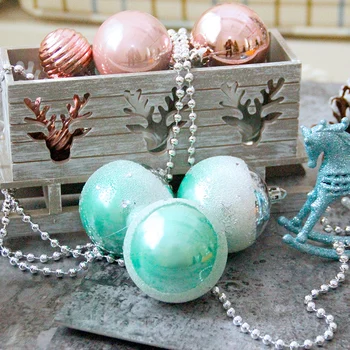 

Day Decoration 7cm Gradient Green Ball Store Christmas Tree Decoration Charm Pendant