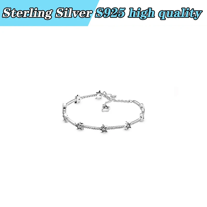 Высокое качество чистого серебра S925 новая звезда браслет подходит для девочек браслет фестиваль подарок очаровательные ювелирные изделия Новинка