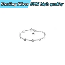 Высокое качество чистого серебра S925 новая звезда браслет подходит для девочек браслет фестиваль подарок очаровательные ювелирные изделия Новинка