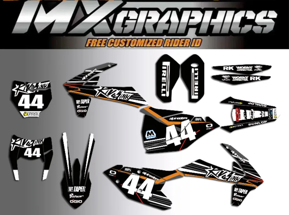 Для KTM SX EXC SXF графика фоны наклейки Наборы для KTM 125 250 300 350 400 450 500 XC EXC XCF SX SXF - Цвет: as shown