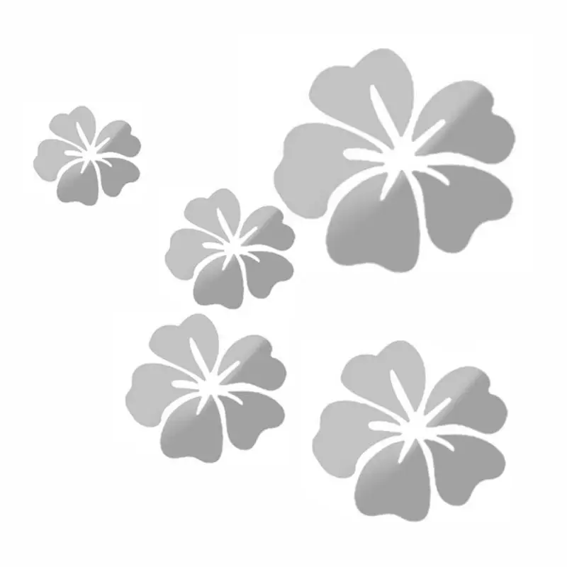 1 set flower DIY Современные акриловые настенные зеркальные наклейки s в форме цветка для ванной комнаты спальни Необычные художественные декоративные зеркальные 3D наклейки - Цвет: 1 set flower