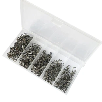 

95 Pcs Fishing Swivel Pin Fishing Supplies Fishing Gear Gadgets Connector Eight-Character Ring
