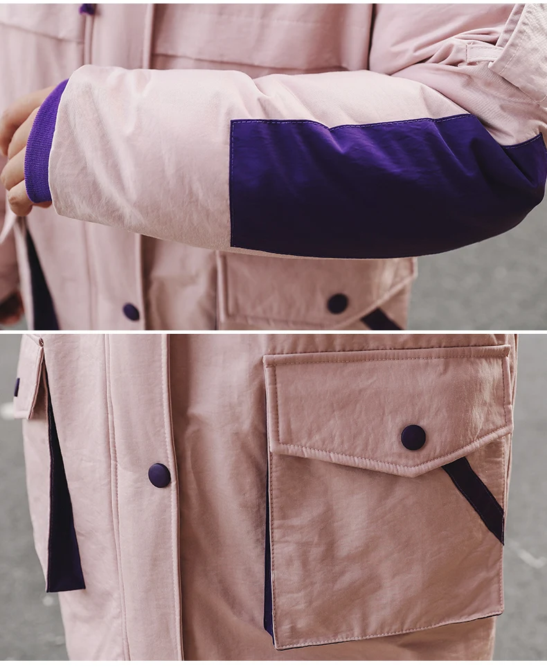 New Nice Cotton Coat Loose Long Down Cotton Jacket Thickening Hooded Jacket With High Quality
