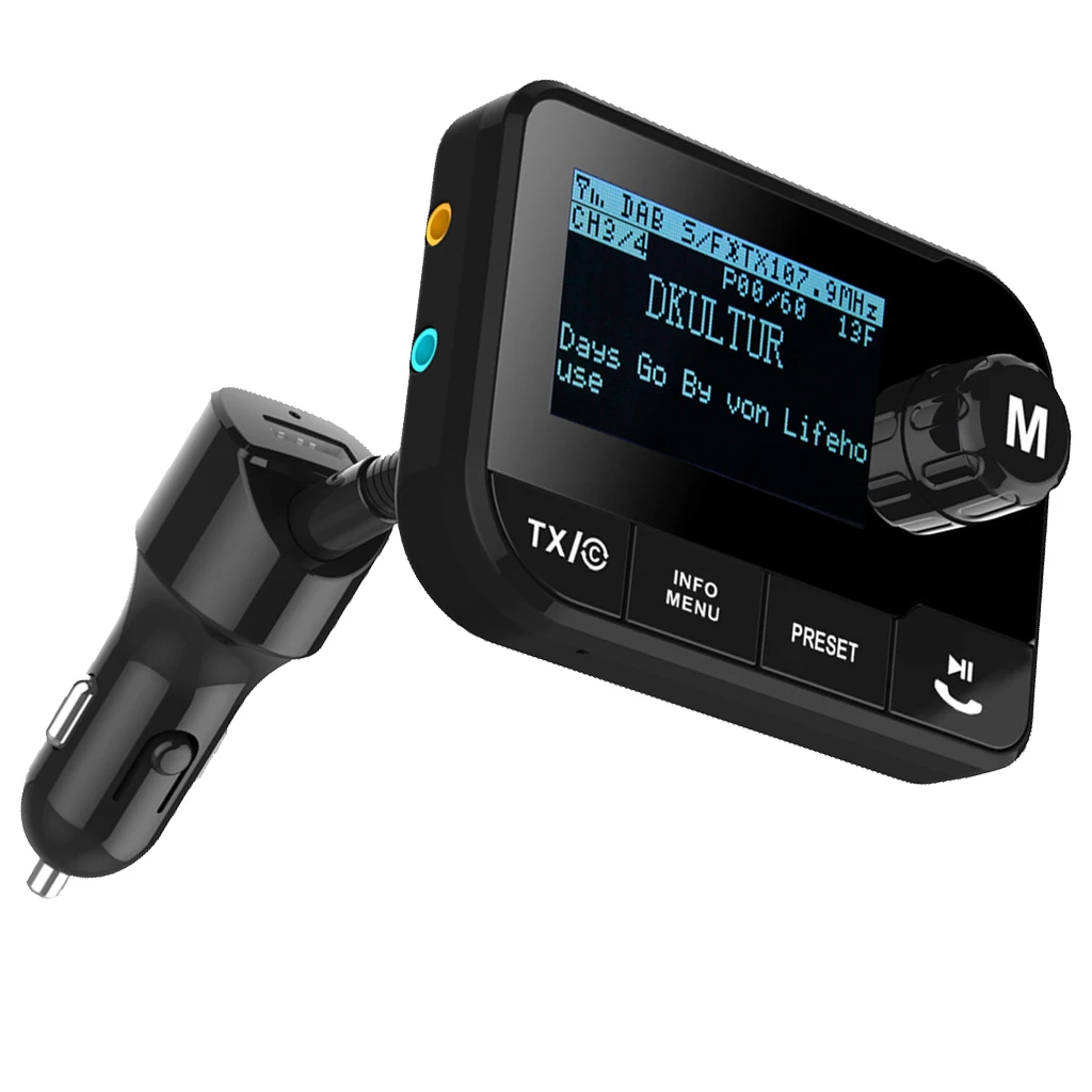 В автомобиле DAB+ цифровой радио адаптер fm-передатчик музыкальный Bluetooth приемник