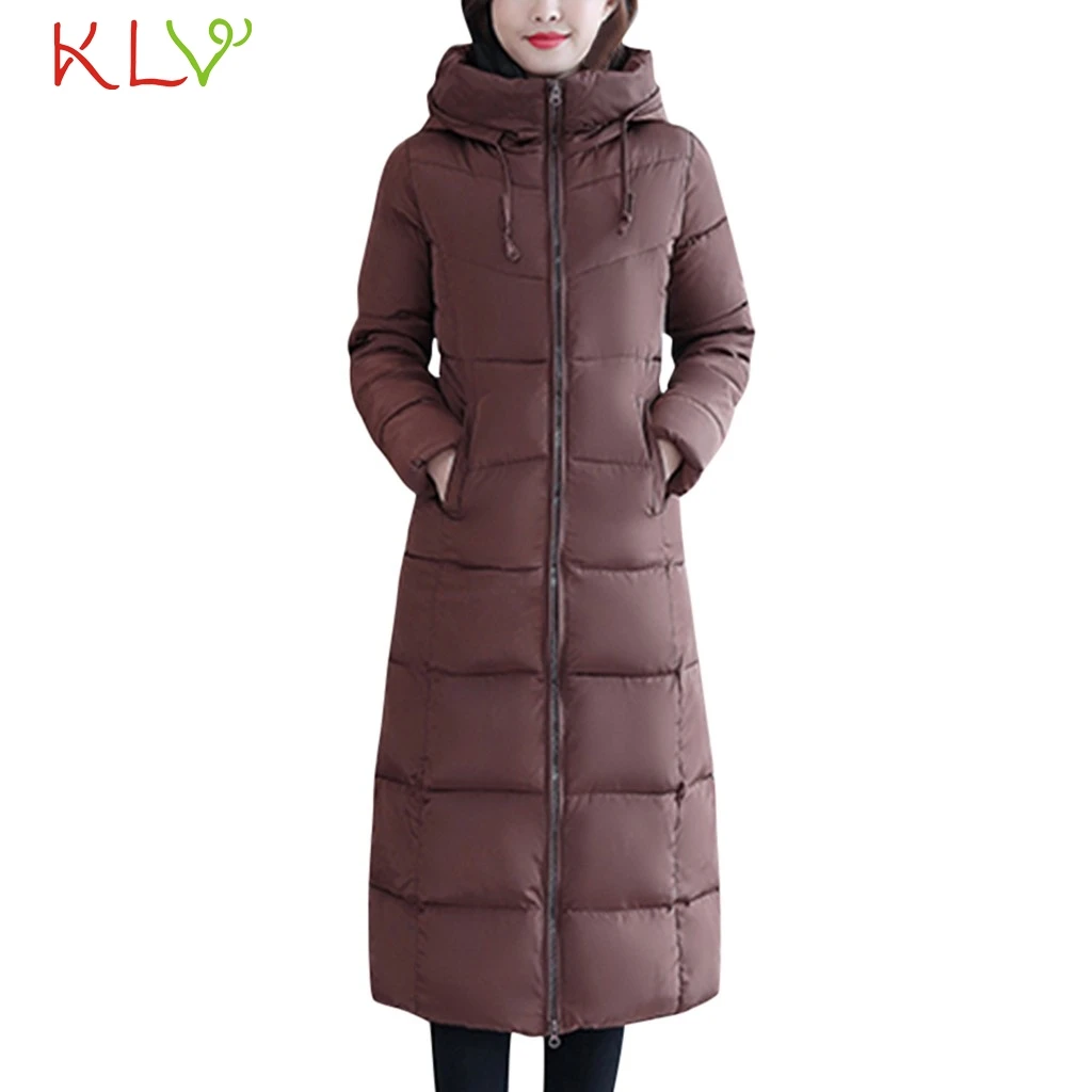 Женская куртка 6XL зимнее хлопковое толстое длинное пальто с капюшоном Теплый