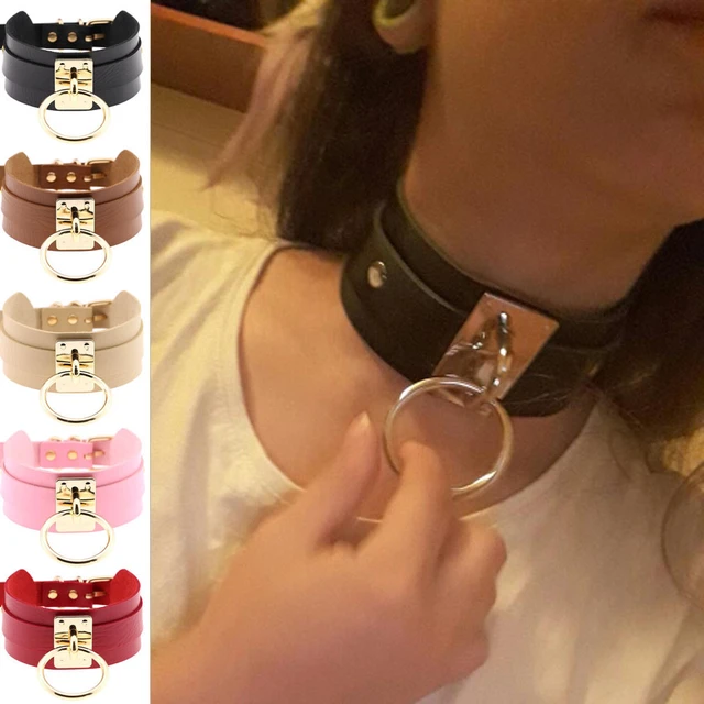 Harajuku Gothic Choker Necklace Sexy PU Leather Statement Gothic Jewelry  For Cosplay, Club Parties, And Festivals From Glamorousgem2005, $2.93