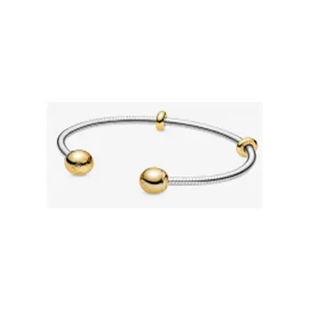 

PDB original 925 Sterling Silver autumn new Bracelet Gold Bead for DIY pendant wedding party jewelry, free delivery.