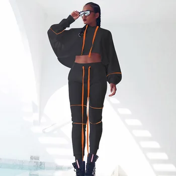 

2019 Autumn Sporty Active Wear Women Tracksuit Casual Female Matching Set Long Sleeve 2 Piece Outfits Workout Top And Pants Sets