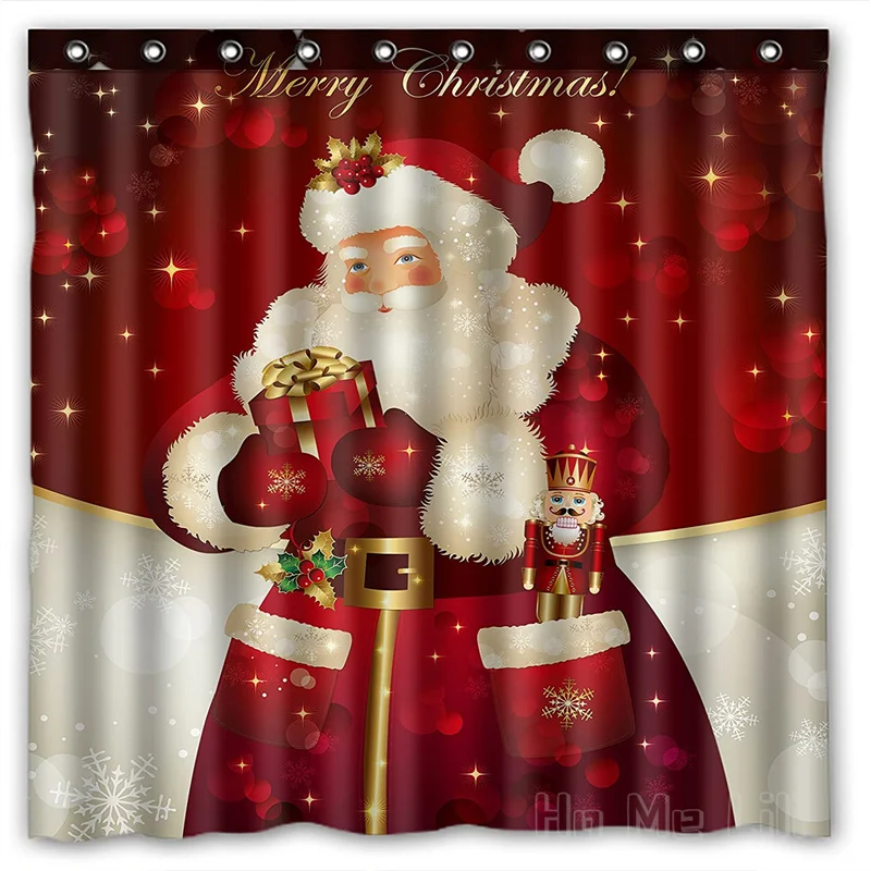 

Водонепроницаемая занавеска для душа с Санта-Клаусом от Ho Me Lili