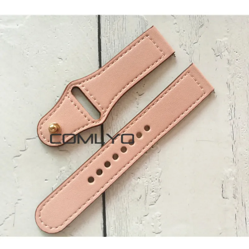 Розовый Ремешок для huami Amazfit GTS ремешок из натуральной кожи ремешок для часов Amazfit GTR 42 мм аксессуары для браслетов - Цвет: Розовый