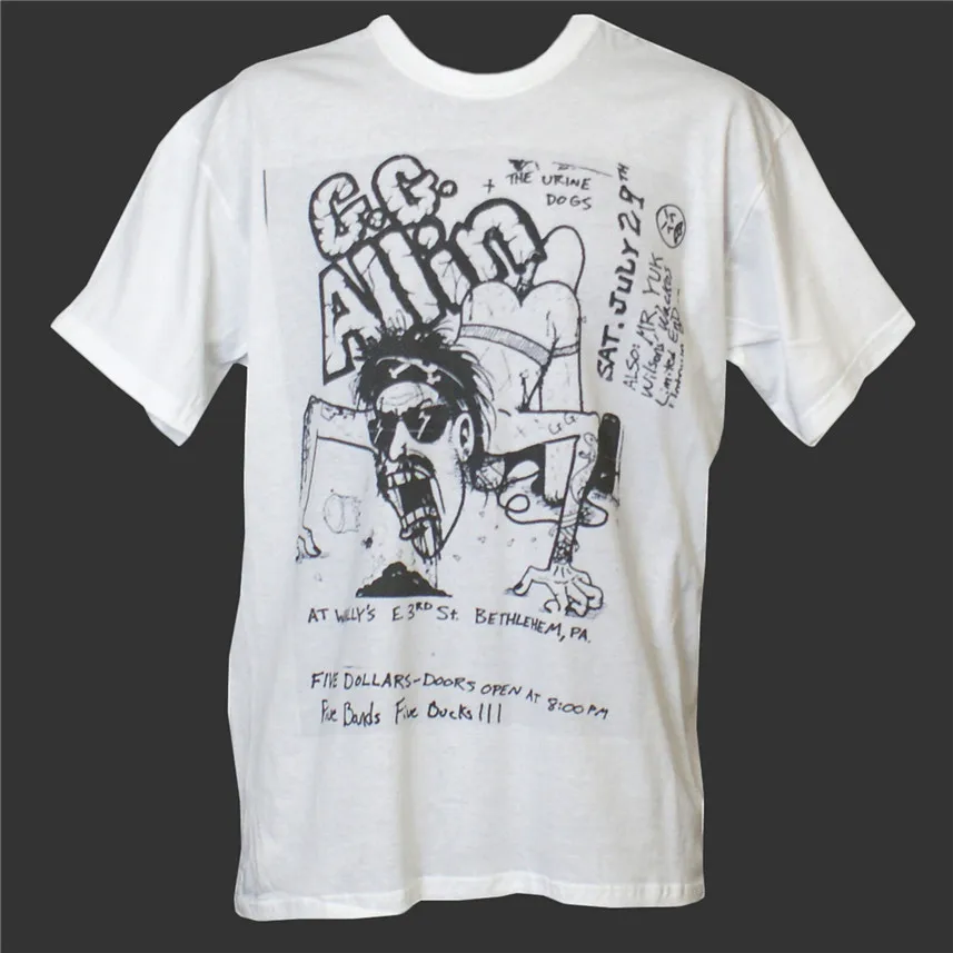 

GG ALLIN PUNK ROCK HARDCORE METAL T-SHIRT Antiseen Jabbers S M L XL 2XL 3XL Tops New Unisex Funny Tee Tshirt