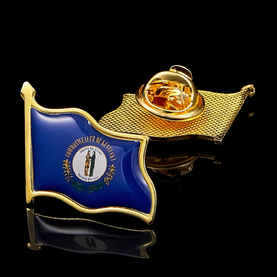 

USA State Kentucky Flag Badge Brooch Lapel Pin Shirt Suit Collar Pin Jewelry Gift