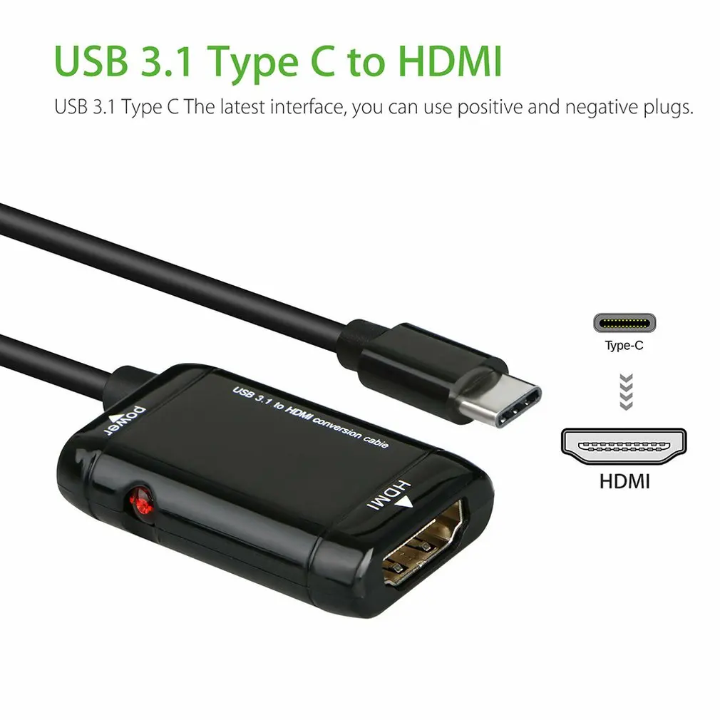 USB-C Тип C к HDMI HD ТВ кабель адаптер для samsung Galaxy S10 Note 9 для MacBook