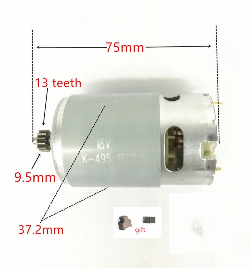 13 зубы двигатель 18 в заменить для BOSCH GSR18-2-LI GSB18-2-L1 DDB180 DDBB180 PSB1800LI-2 2 609 199 273 2609199273 - Цвет: 13teeth 18V