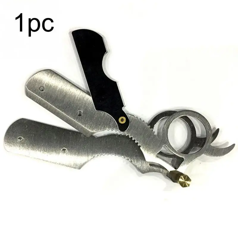 New Retro Folding Steel Razor Blade with Stand for Bladeless Razor for Men Male Shaving and Hair Removal Tool