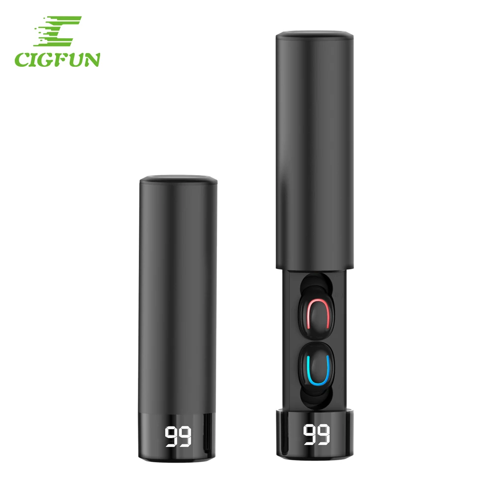 Cigfun Q67 TWS беспроводные bluetooth-наушники с микрофоном, спортивные водонепроницаемые наушники IPX5, светодиодный внешний аккумулятор, гарнитура