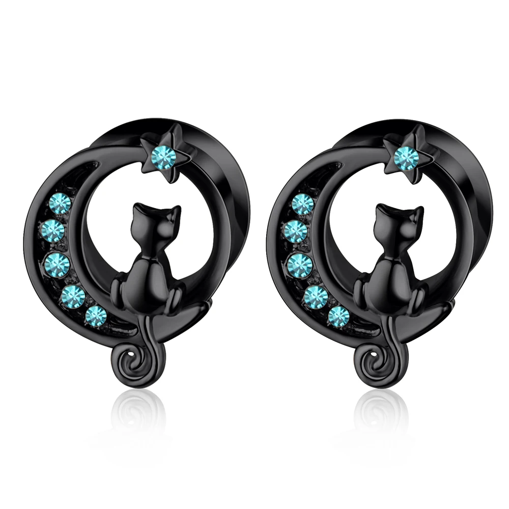 2pcs Multiple Styles Screw Ear Flesh Tunnel Plugs Piercing Retro Flower Orelha Gagues Ear Expander Piercing Body Jewelry 00g 0g