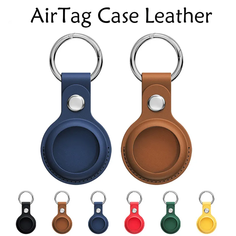 

High quality Leather Case For Apple Airtags Protective cover For Apple Locator Tracker Anti-lost Device Keychain Protect Sleeve