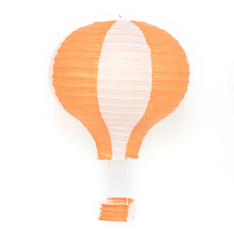 Orange and white Стиль Радужный горячий воздушный шар бумажный фонарь бар украшение для детей день рождения Свадебные украшения вечерние принадлежности фонарь - Цвет: Orange and white