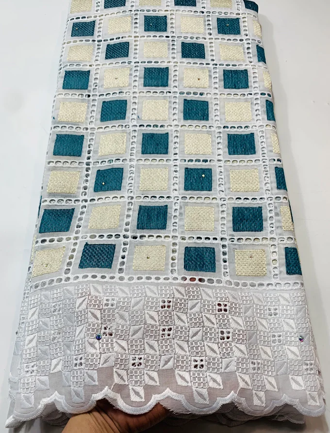 Новейшая Африканская Хлопковая кружевная ткань 2021 Высококачественная