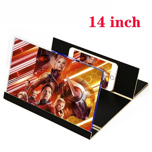 14 InCh Black Orsda Универсальный Экран усилитель 3D мобильного телефона Экран усилитель 14-дюймовый складной 3d Экран усилитель для Xiaomi samsung huawei - Цвет: 14 InCh Black