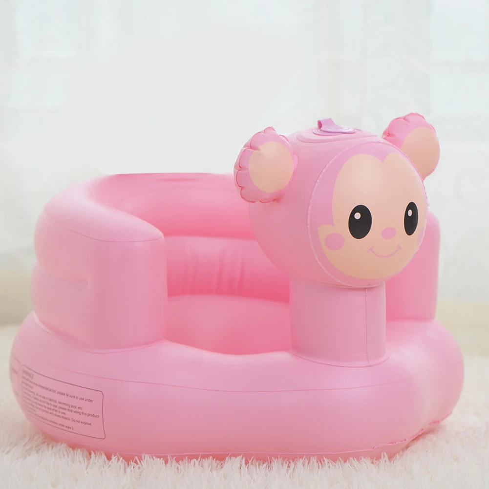 Baby Inflatable Sofa Seat Infant Swimming Bath Sofa Baby Learning Sitting Dining Chair Cute Portable Multifunctional Bath Stool