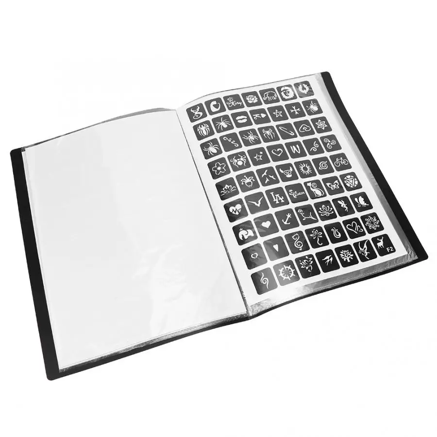 Принтер татуировки 562 шт Профессиональный трафарет для татуировки аэрограф тату для тела Изысканный шаблон дизайн инструмент трафареты(черный