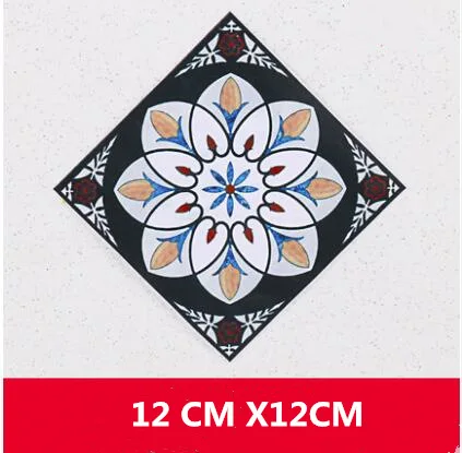 12CM X 12CM 20 шт., европейская самоклеящаяся напольная мозаичная плитка, стикер s, водонепроницаемая Керамическая Настенная Наклейка, обои для домашнего декора, строительный инструмент - Цвет: 12CM X 12CM