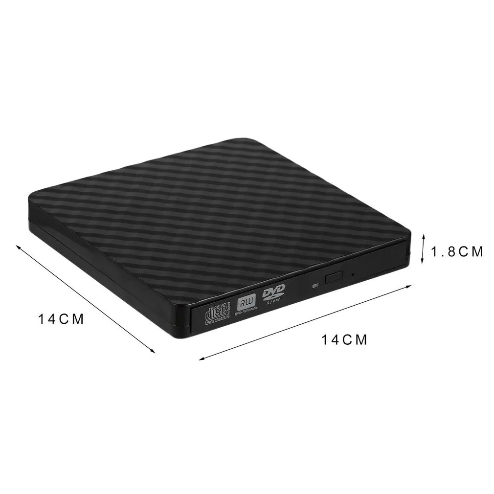 Внешний DVD rom Оптический привод USB 2,0 CD/DVD-rom CD-RW плеер горелка тонкий портативный ридер записывающее устройство для ноутбука