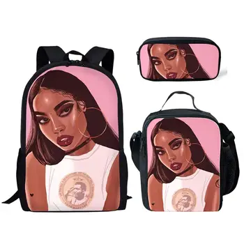 

Children School Bag For Kids Black Girl Magic Afro Lady Printing School Bag Teenagers Shoulder Book Bag Pencil Box Mochila