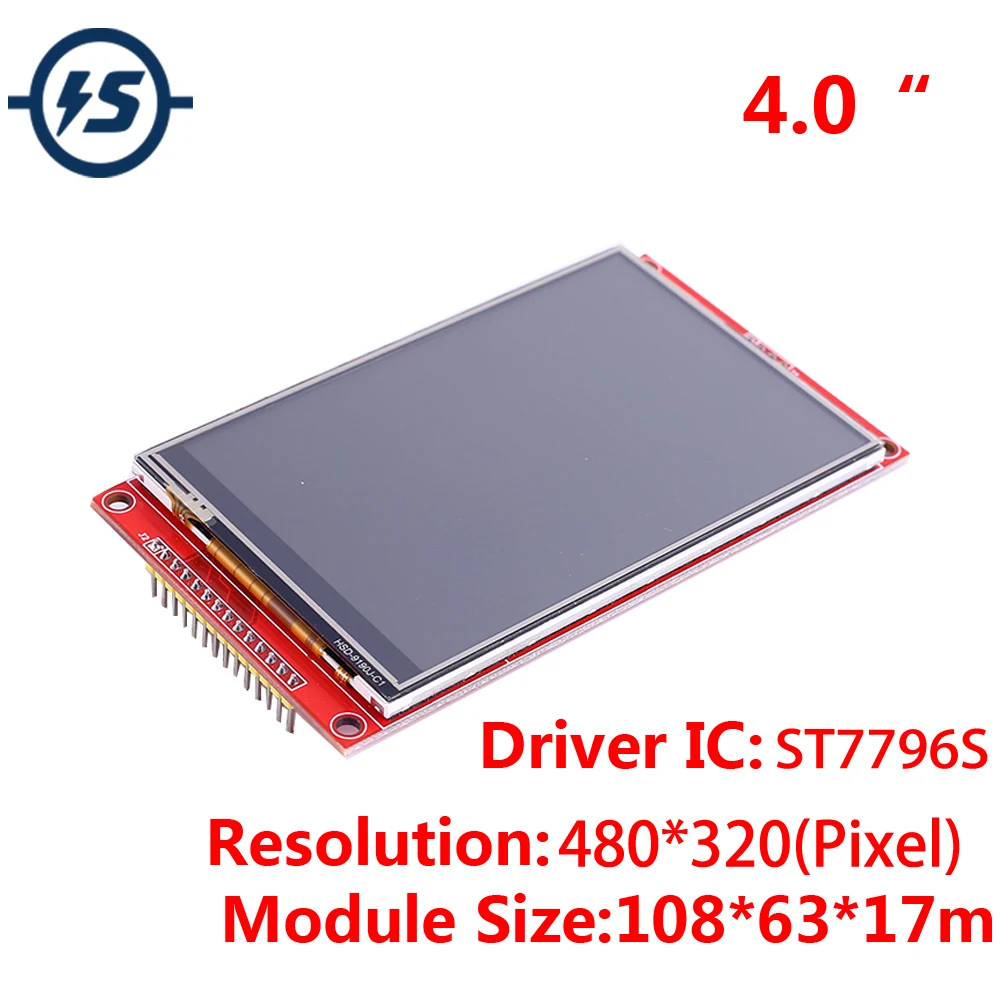 4.0inch SPI 480x320 RGB TFT Touch LCD Display Module ST7796S Driver 480 ...