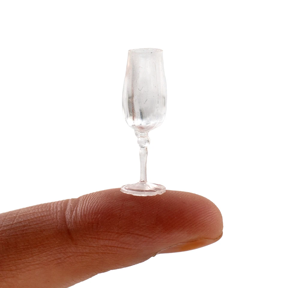 20PCS Dollhouse Miniature Wine Glasses - 1:12 Scale PVC Red Wine Cups For Doll Kitchen Accessories - View #14