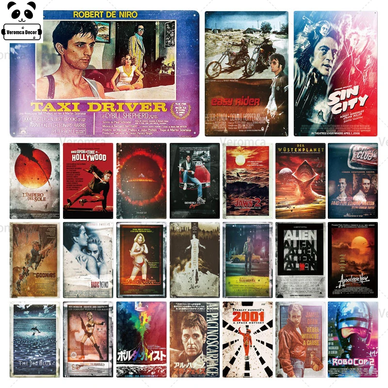 Vintage Movie Metal Poster Plaque Metal Vintage Classic Movie Metal
