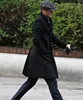 Men's woolen coat jacket Beckham's same style 2022 autumn and winter mid-length slim black double-breasted woolen trench coat ► Photo 3/6