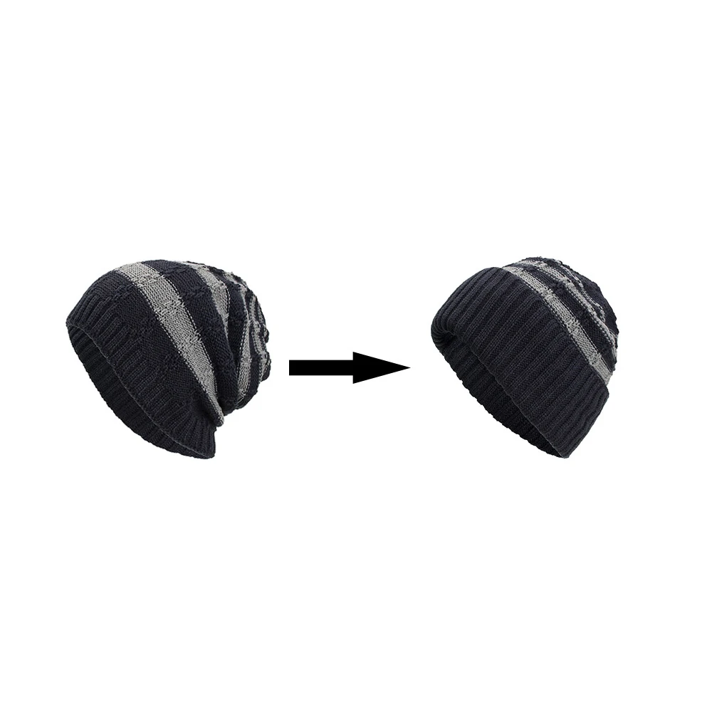 1 шт. плюс бархатная теплая шапка Skullies Beanies, Зимняя Вязаная Шерстяная Шапка двойного назначения, шапка s для женщин и мужчин