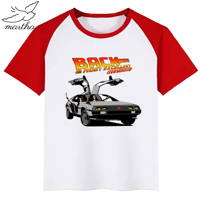 DMC Delorean/Детская футболка с принтом DMC «Назад в будущее» забавная одежда для маленьких мальчиков и девочек детская летняя футболка с короткими рукавами