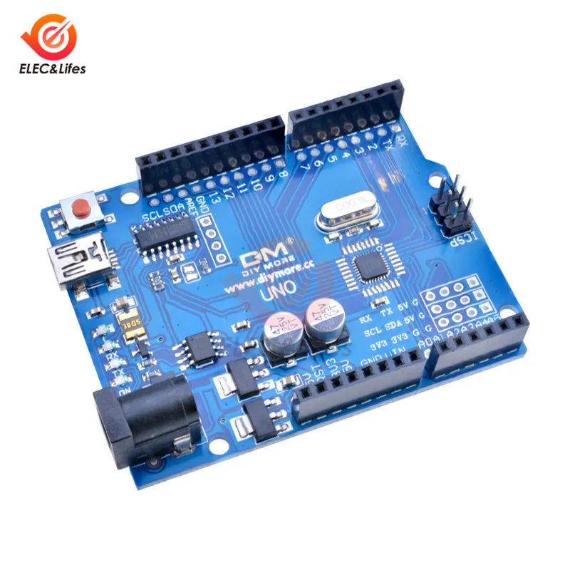 UNO R3 CH340G CH340 MEGA328P ATMEGA328 ATMEGA328P-16AU микроконтроллер 3,3 В 5 в мини USB кабель для Arduino модуль расширения