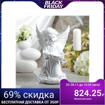 

Figurine "Angel with a bowl" white, 34 cm
