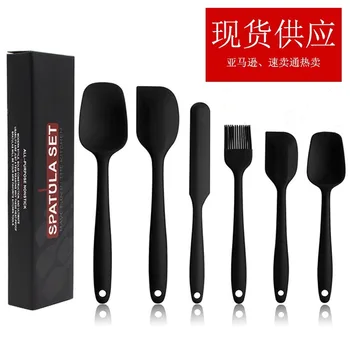 

Silicone Scraper 6-Piece Cake Spatula Oil Brush Silicone Kitchenware Set Heatproof Baking Tool Set Eco-Friendly Stocked