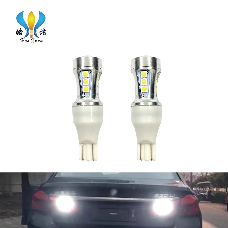 2x Canbus T15 W16W светодиодный фонарь заднего хода 3030SMD Автомобильный светодиодный задний фонарь для BMW 5 серии E60 E61 F10 F11 F07 Mini Cooper